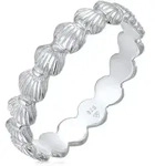 Fingerring ELLI "Bandring Muscheln Maritim Beach Look 925 Silber" Gr. 56,...