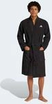 Bademantel ADIDAS PERFORMANCE Gr. M, schwarz, M, Obermaterial: 100% Baumwolle,