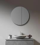 Talos Badezimmerspiegelschrank &Oslash;: 60 cm, aus Aluminium und Echtglas, IP24