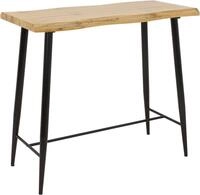HELA Bartisch "GABI" Baumkantentisch, 120 cm Breite, Industrial Design, Wildeiche