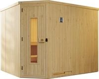 Sauna WEKA "Varberg", beige (natur), Bio-Ofen, externe Steuerung, 7,5 kW, Saunen, 7,5