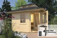 weka Saunahaus "Kurikka" Set, 7,5 kW-Ofen mit digitaler Steuerung