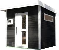 weka Saunahaus "Kuopio" Set, 9 kW-Ofen mit analoger Steuerung