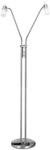 JUST LIGHT Stehlampe "MAX LED", silber (silberfarben), 2, &Oslash; 25cm H: 110cm, 1 Stk.,