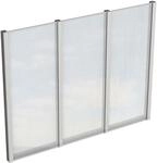 Skanholz Carport-Seitenwand m. Polycarbonat, freistehend