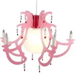 NIERMANN H&auml;ngeleuchte "L&uuml;ster Rosata", rosa, 1, H: 35cm, 1 Stk., Leuchten,