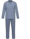 Schlafanzug AMMANN "Schlafanzug lang Men / Nightwear", Herren, Gr. 52, blau...