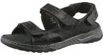 Trekkingsandale MUSTANG SHOES, Herren, Gr. 41, schwarz, Leder, Schuhe, Sommerschuh,