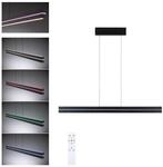 PAULMANN LED Pendelleuchte "Raiko RGBW+ 2300lm / 370lm 19W / 6W Schwarz", schwarz, 1,
