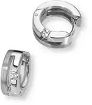 Paar Creolen AMOR "9757923", silber (silberfarben, kristallwei&szlig;), Ohrringe,...