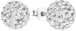 Paar Ohrstecker AMOR "2016405", silber (silberfarben, kristallwei&szlig;, kristallwei&szlig;),