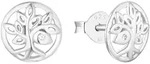 Paar Ohrstecker AMOR "2024145", silber (silberfarben,wei&szlig;, kristallwei&szlig;), Ohrringe,