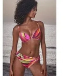Push-Up-Bikini BRUNO BANANI, Damen, Gr. 40, Cup C, orange (orange bedruckt),
