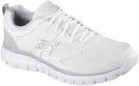 Sneaker SKECHERS "BURNS-AGOURA", Herren, Gr. 40, wei&szlig;, grau, Leder, Textil,