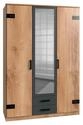 Wimex Kleiderschrank "Liverpool, Made in Germany" mit Spiegel und 2 Schubladen,