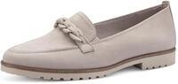 Loafer TAMARIS, Damen, Gr. 39, grau (taupe), Nubukleder, unifarben, Schuhe Loafer,