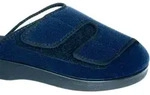 Pantoffel, Damen, Gr. 44, blau (marine), Textil, Schuhe