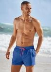 Badeshorts S.OLIVER, Herren, Gr. S (48), N-Gr, blau, Microfaser, Microfaser,