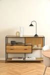 ACTONA GROUP Regal "Seaford, Standregal, Regal, Raumteiler" 114x35x78 cm, schwarzer