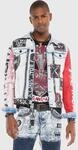 Jeansjacke CIPO & BAXX "Jacke", Herren, Gr. M, blau (iceblau), Stoff, 100% Baumwolle,
