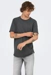 ONLY & SONS Rundhalsshirt "ONSBENNE LONGY SS TEE NF 7822 NOOS" Baumwolle, lang