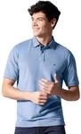 Poloshirt CASAMODA "CASAMODA Polo-Shirt uni", Herren, Gr. L, blau (mittelblau), 95%