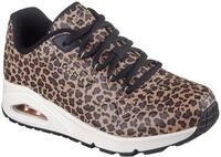 Sneaker SKECHERS "UNO-KAT-NEATO", Damen, Gr. 35, braun (braun, leo), Lederimitat,