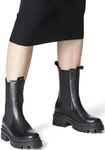 Chelseaboots TAMARIS, Damen, Gr. 38, schwarz, Elastischer Einsatz, Glattleder,