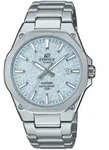 Quarzuhr CASIO EDIFICE, edelstahlfarben, hellblau, Armbanduhren, Herren,...