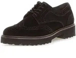 Schn&uuml;rschuh GABOR "Gabor Halbschuhe Veloursleder", Damen, Gr. 41, schwarz,