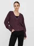 Vero Moda Strickjacke "VMLEA LS V-NECK CUFF CARDIGAN NOOS" Kunstfaser, regular...