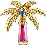 Single-Ohrstecker THOMAS SABO "Festival Vibes: Einzelohrstecker Palme", gold