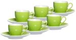 Ritzenhoff & Breker Tasse "Espressotassen und -untertassen Doppio 80 ml 6er Set"