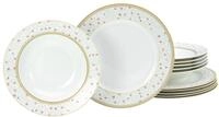 CreaTable Tafelservice "Emilja, Tafel-Service 12-tlg" Teller Set, Blumendekor