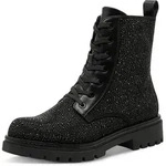 MARCO TOZZI Schn&uuml;rstiefelette, Blockabsatz, Schn&uuml;rboots mit gl&auml;nzenden
