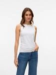 Shirttop VERO MODA "VMPANDA MODAL SL TOP JRS NOOS", Damen, Gr. M, wei&szlig; (hellwei&szlig;),