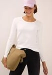 Langarmshirt CECIL "Style Pia", Damen, Gr. L (42), wei&szlig; (vanillewei&szlig;), Jersey,