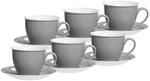 Ritzenhoff & Breker Tasse "Milchkaffee Tassen mit Untertassen Doppio 350 ml 6er Set"