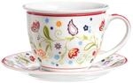 Ritzenhoff & Breker Tasse "Milchkaffee Tasse mit Untertasse Shanti 350 ml bunt"