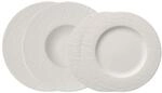 Villeroy & Boch Geschirr-Set "Teller-Set Manufacture Rock 4er Set wei&szlig;"