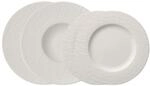 Geschirr-Set VILLEROY & BOCH "Manufacture Rock Tafelset", wei&szlig;, 4, Porzellan,