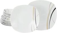 CreaTable Tafelservice "Square City Line, Tafel-Service 12-tlg" Teller Set, Moderner