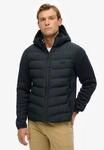 Superdry Steppjacke "HOODED STORM KNIT HYBRID JKT" mit Kapuze
