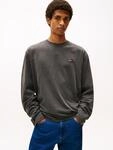 Langarmshirt TOMMY JEANS "Classic Relaxed Fit", Herren, Gr. S, schwarz (washed