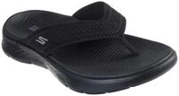 Zehentrenner SKECHERS "GO WALK FLEX SANDAL", Damen, Gr. 39, schwarz, Textil,