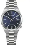 Automatikuhr CITIZEN "TSUYOSA 37 mm", silberfarben, nachtblau, Armbanduhren, Damen,