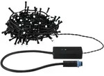 PAULMANN LED-Lichterkette "Yuna IP44 Schwarz", schwarz, Dioden 114 Stk. Flammen 1