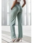 Homewearhose LASCANA, Damen, Gr. 52/54, N-Gr, gr&uuml;n (mint), Obermaterial: 70%