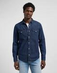 Jeanshemd LEE "REGULAR WESTERN", Herren, Gr. L, blau (rinse), Denim/Jeans,
