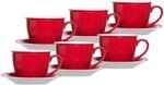 Ritzenhoff & Breker Tasse "Milchkaffee Tassen mit Untertassen Doppio 350 ml 6er Set"